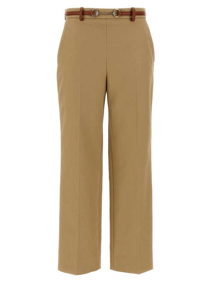 Gucci Horsebit Pantaloni - Beige | da98bc7b939003f7a345fff37fccca021d836b11