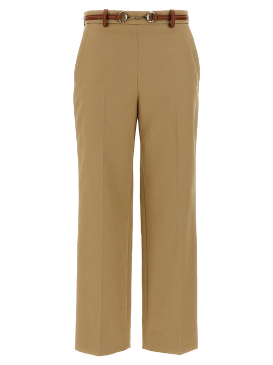 Horsebit Pantaloni Beige