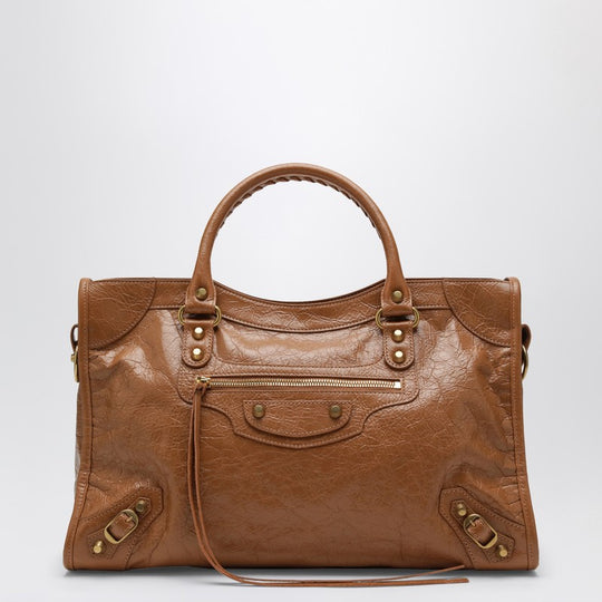 Le City Medium Bag In Camel/Antique Gold