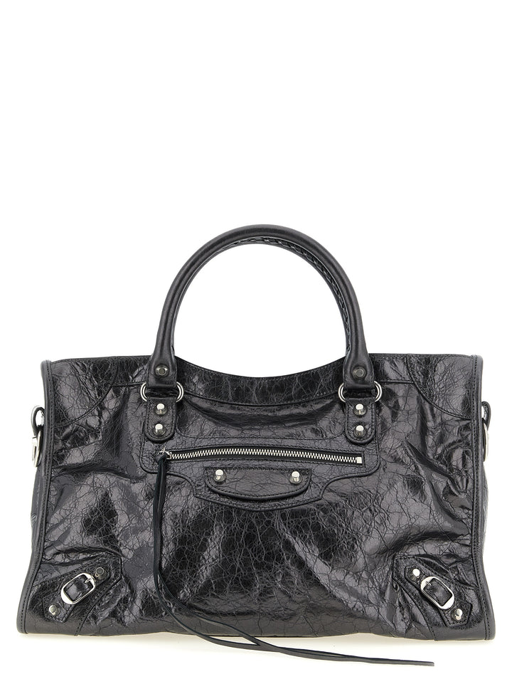 Balenciaga Le City M Borse a Mano - Silver | 4653a7c10d19df830fb255c100a7c68e6eb44cf5