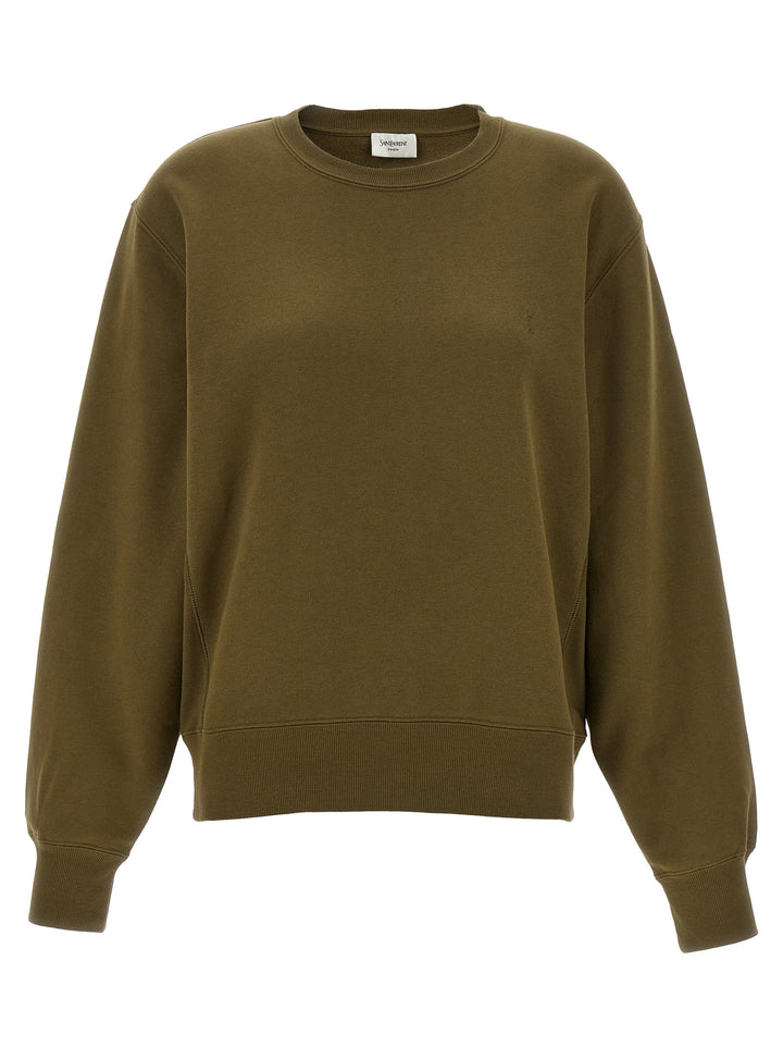 Saint Laurent Cassandre Felpe - Verde | f8916614bcc1b02375b091cb275305cfbefec6f3