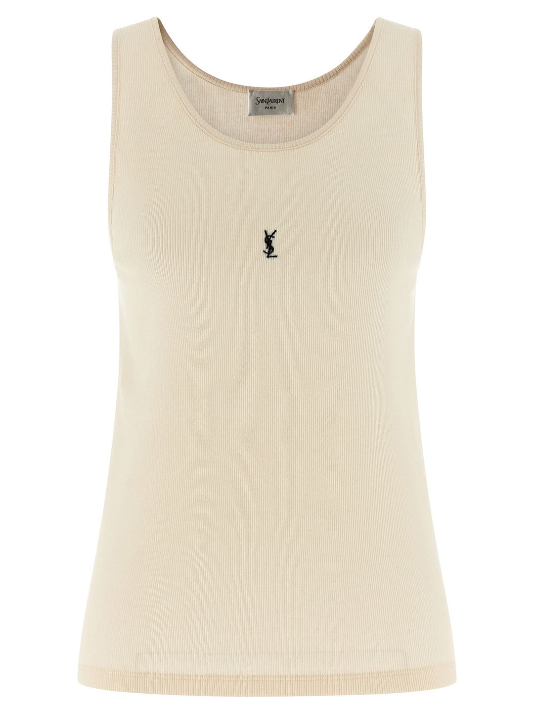 Saint Laurent Cassandre Top - Beige | f7f104ca53107c627ac224dac78dabbb10bee081