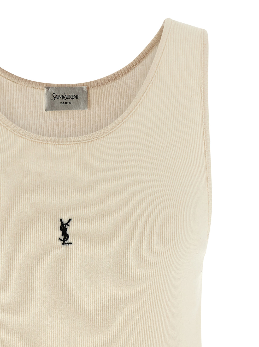 Saint Laurent Cassandre Top - Beige | 30147cf8423dd188ada7e4fb0ca840e3a6402912