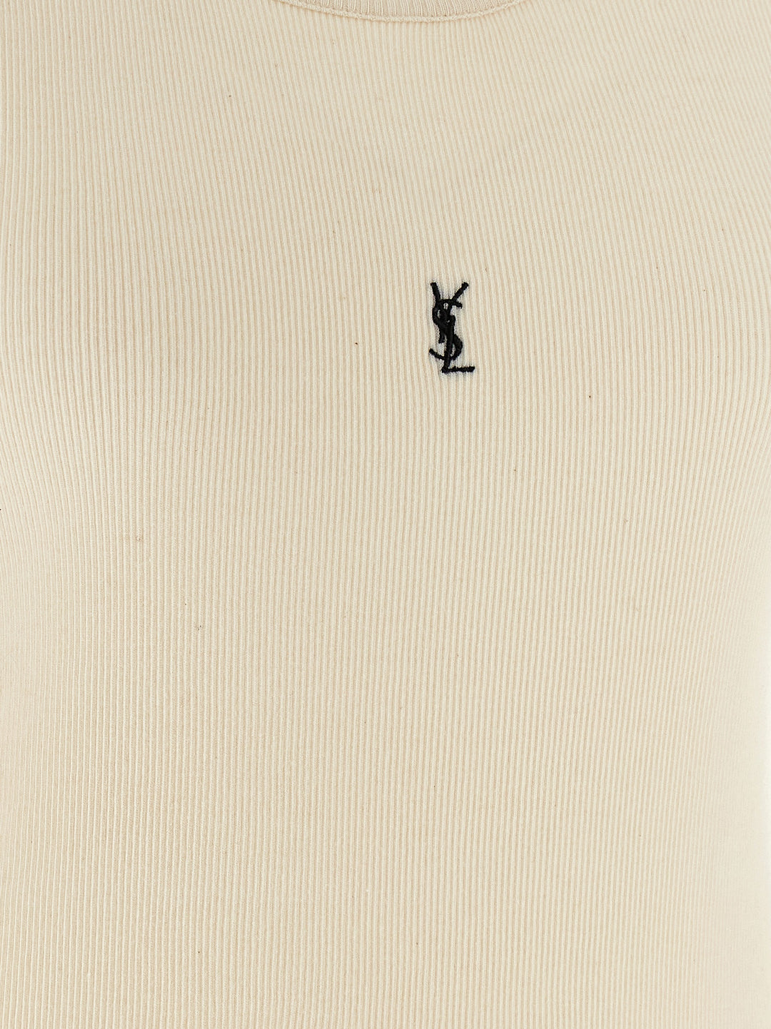 Saint Laurent Cassandre Top - Beige | f33969a2ddbf411826ca072e7b7d7764eceae30c