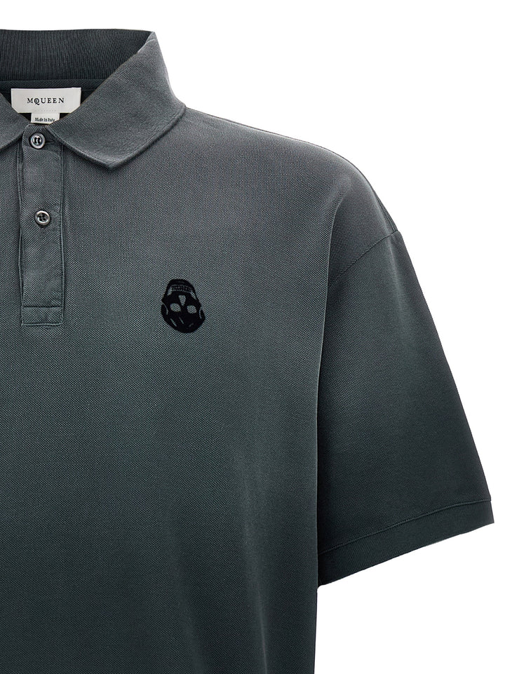 Mcqueen Skull Polo - Grigio | afe3440533e929a4996288a03d232971caeafa03