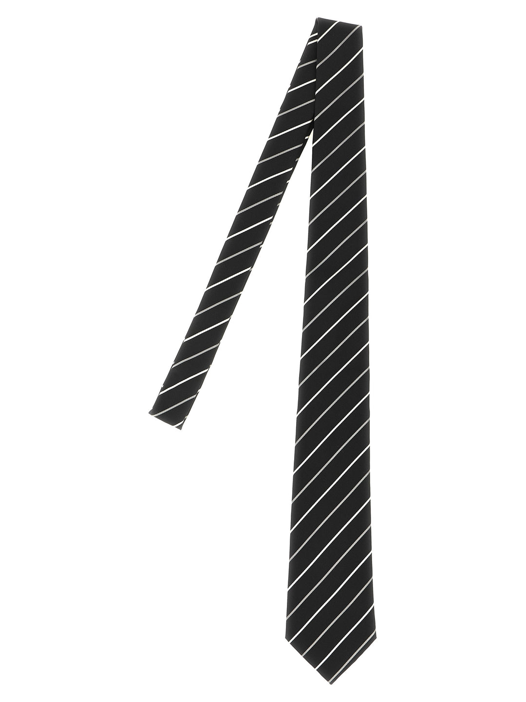 Saint Laurent Striped Tie Cravatte - Nero | c64fc90c00942ee7d88513b34b3f20bc9ad83069
