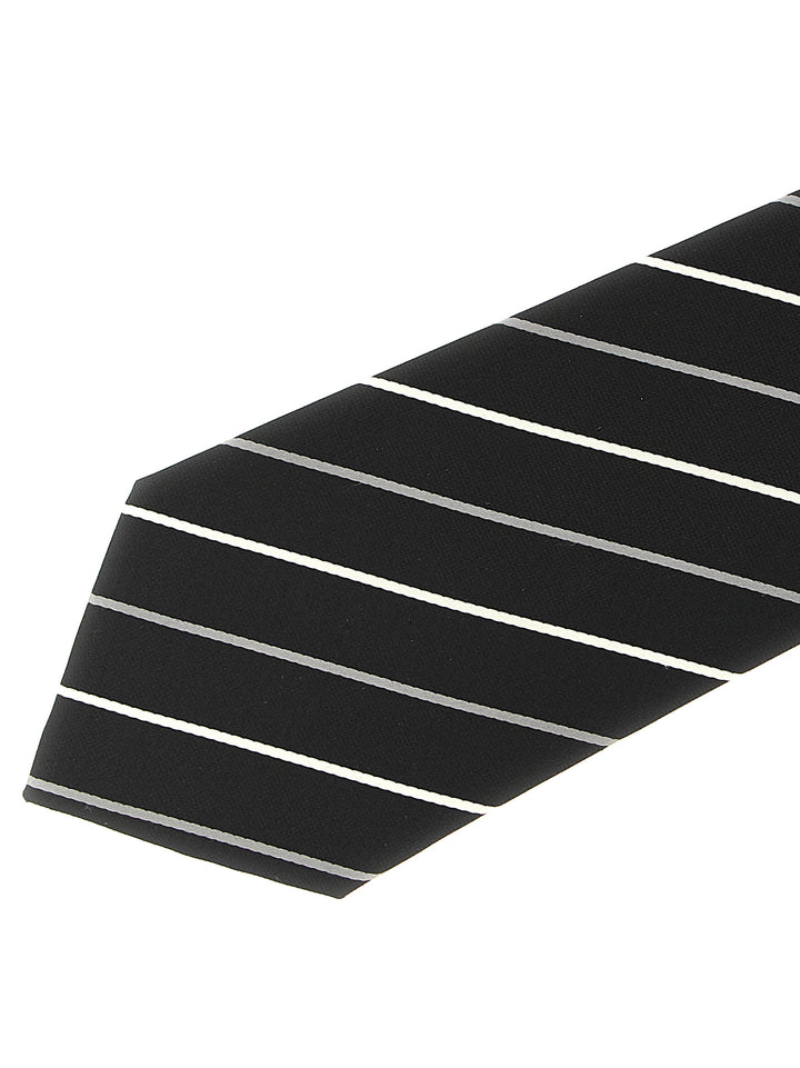 Saint Laurent Striped Tie Cravatte - Nero | 6bae2183538d1cf30a2c225dbc320529d01704e9