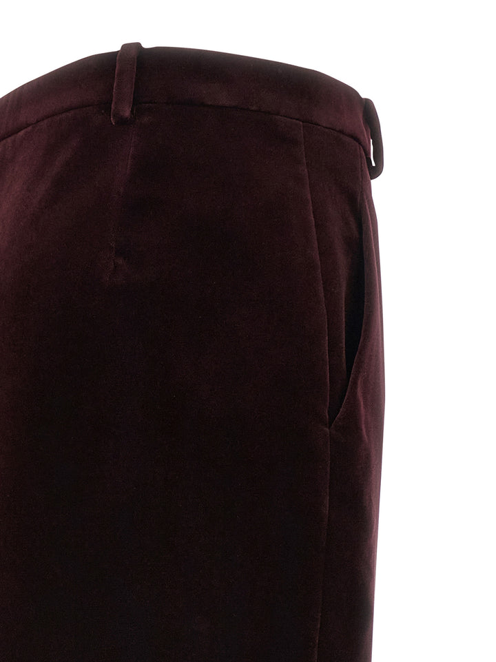 Saint Laurent Velvet Skirt Gonne - Bordeaux | b54bffc4d087e104e2e3b9655a938b75e9f3c270