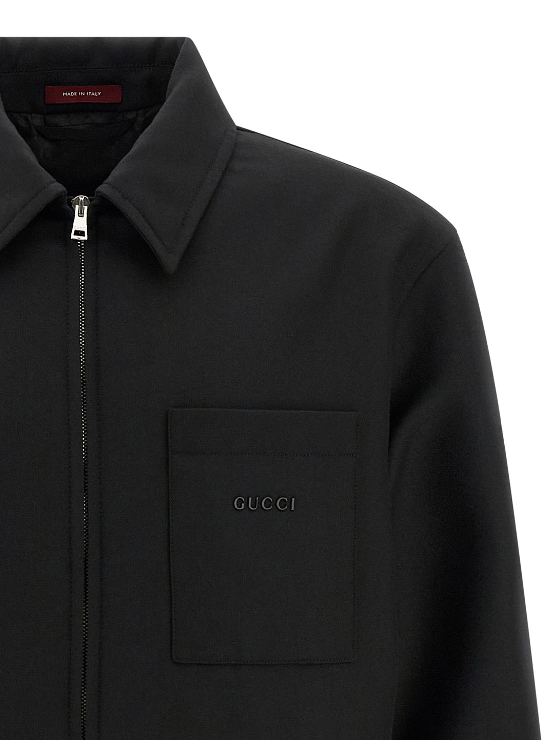 Gucci Wool Overshirt Puffer Jackets - Nero | 177e069772cfd8766ca24b0461f2eaec724b7a2a