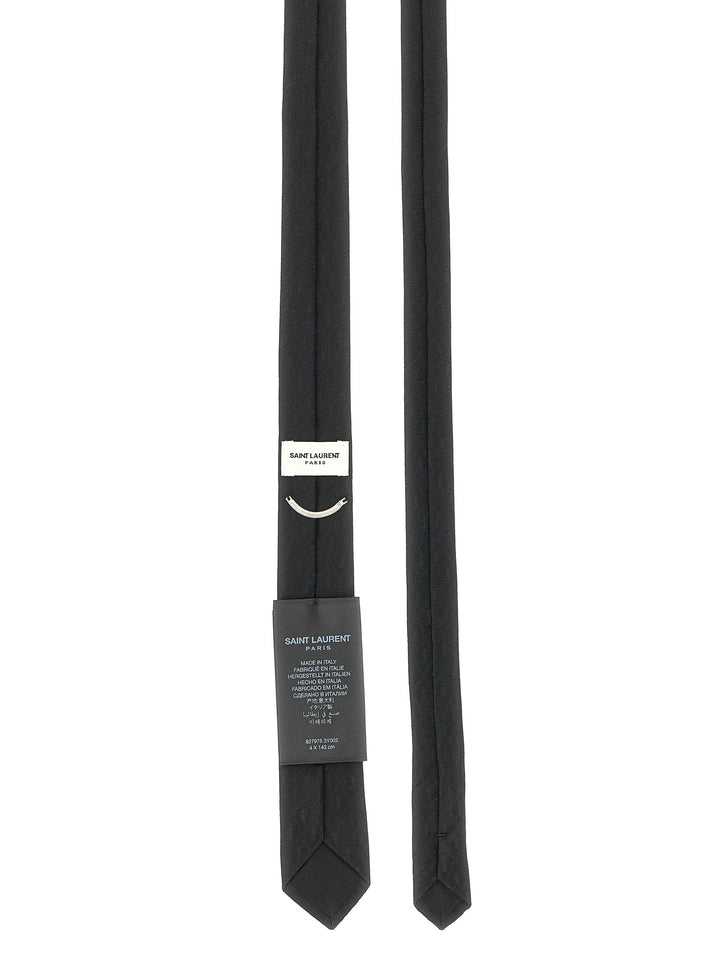 Saint Laurent Monogram Y Cravatte - Nero | bc0f7f9348354f683898a9b9bcad417498b77ff7