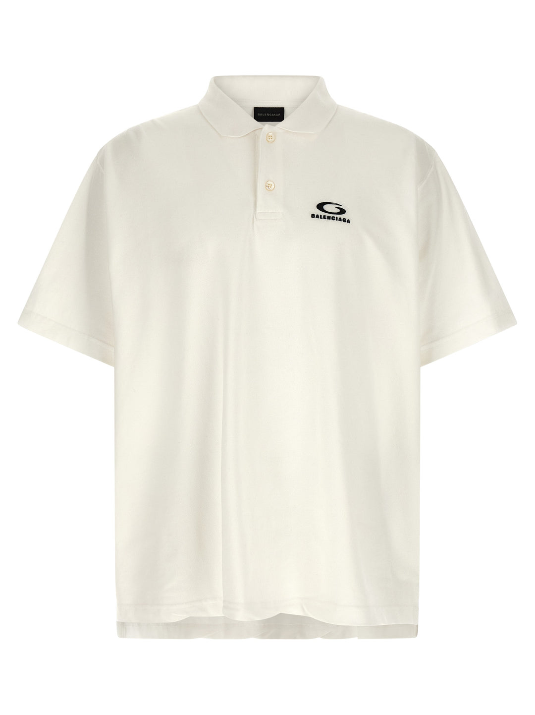 Balenciaga Laurel Classic Polo - Bianco | ef8419c1ea2461ae5cdce68cec24dfe60438455a