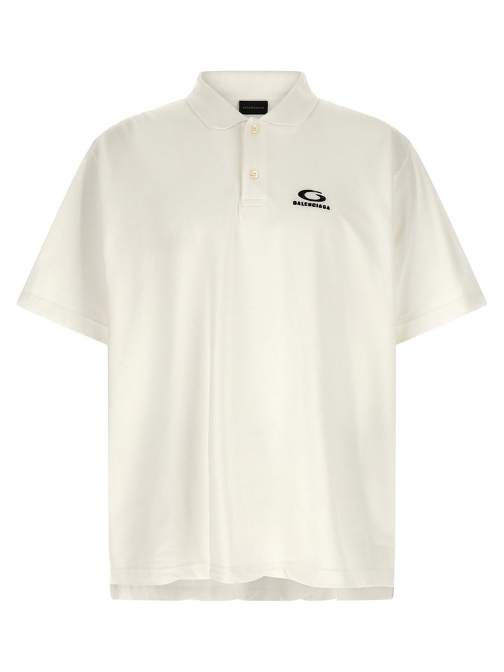 Balenciaga Laurel Classic Polo - Bianco | ef8419c1ea2461ae5cdce68cec24dfe60438455a