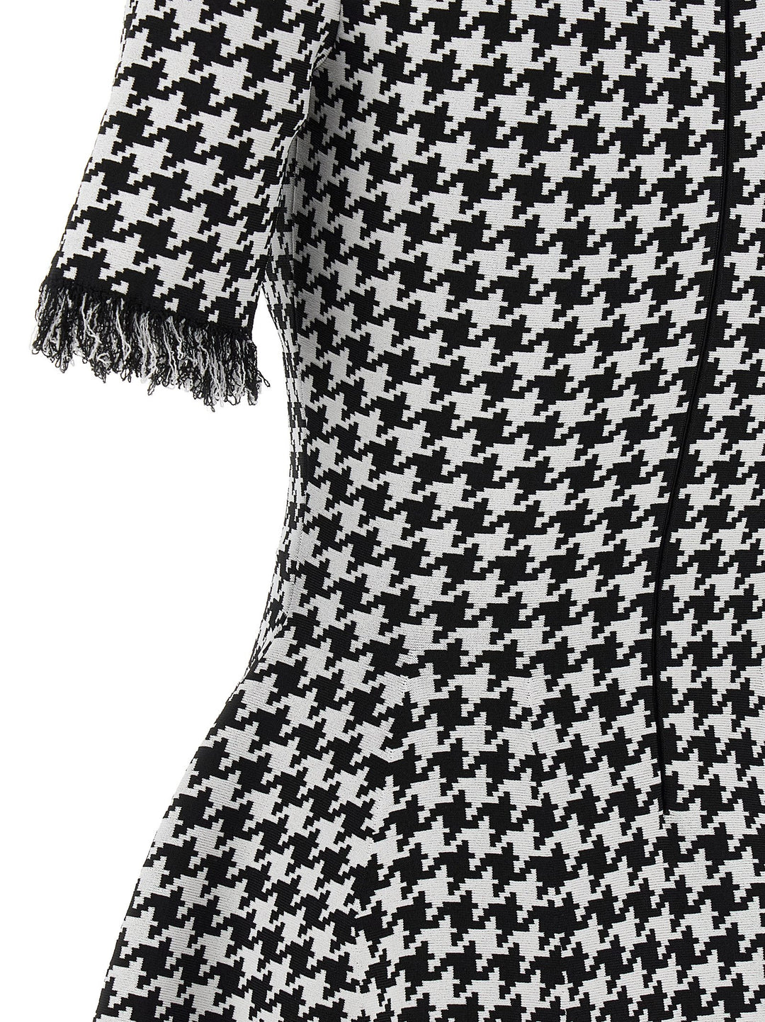 Mcqueen Houndstooth Dress Abiti - Bianco/Nero | 937afa5eb8c5e6c1f4d8840cf63e2d08901e8ac4