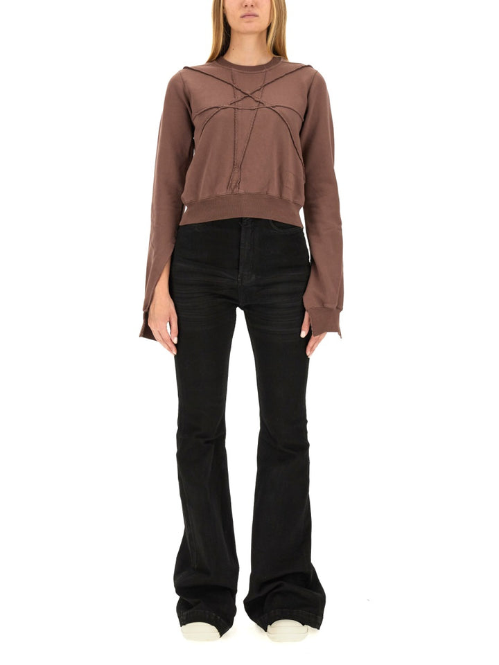 Rick Owens x Drkshdw Felpe - Marrone | Wanan Luxury