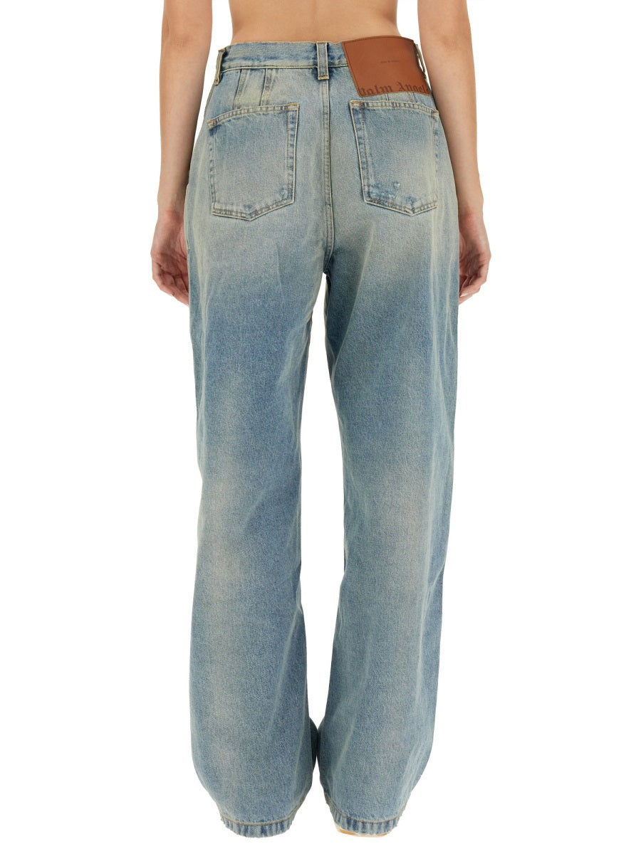 Palm Angels Jeans - Bianco, Azzurro | Wanan Luxury