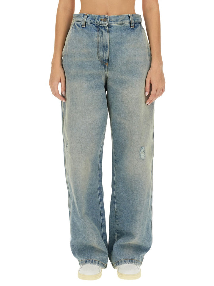 Palm Angels Jeans - Bianco, Azzurro | Wanan Luxury