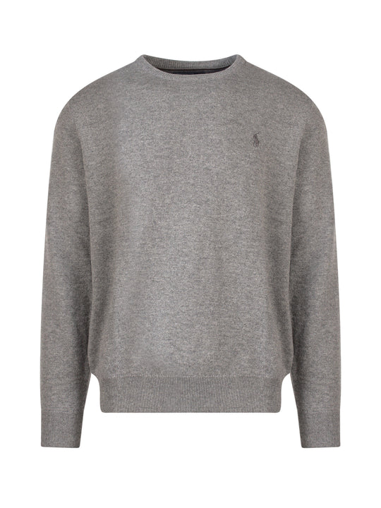 Regular Fit Responsible Wool Sweater With Embroidered Logo