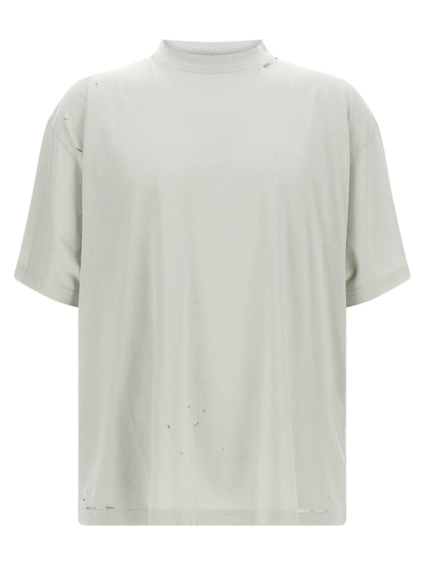 Camiseta Beige con Estampado Gótico