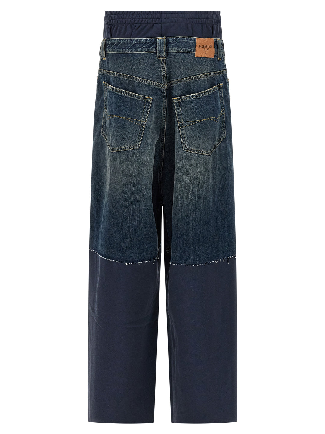 Balenciaga Jeans Insert Joggers Pantaloni - Blu | 6376030aa8953c932d66dda5a78f727aab12fd04