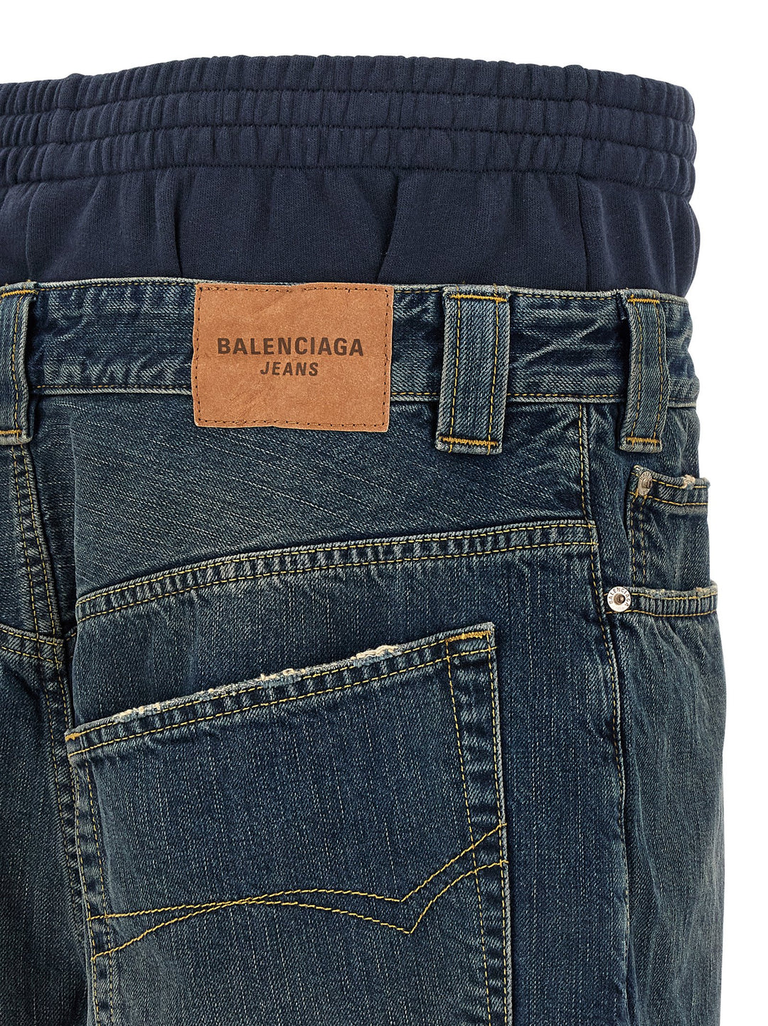 Balenciaga Jeans Insert Joggers Pantaloni - Blu | fdbc0527b1c8745dbfbb0a58483d6bf7589157c7