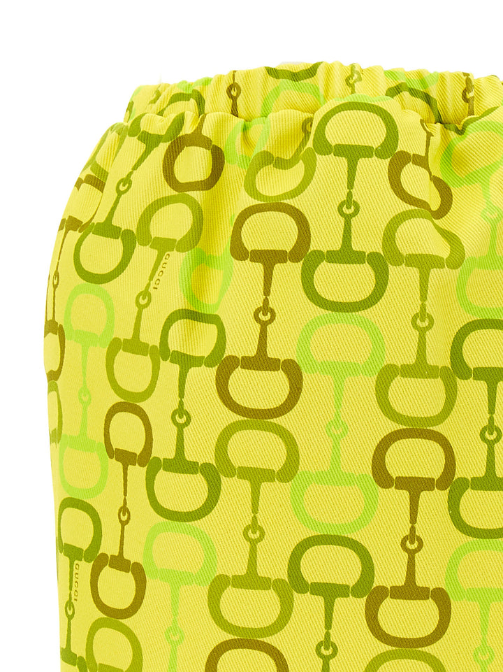 Gucci Horsebit Print Skirt Gonne - Giallo | 2a60f7e72b208a33fef7059c1c04f40ffecbb0f2
