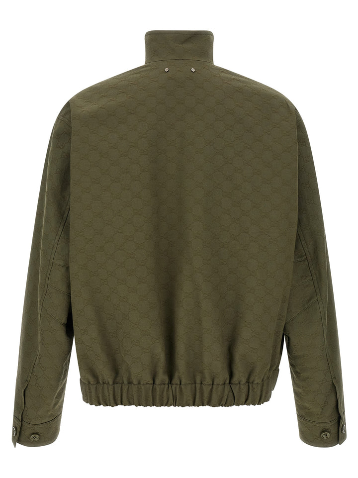 Gucci Gg Fabric Bomber Jacket Puffer Jackets - Verde | 2a6b3d7d0f9193c0bc0ea182acf58bb27e6b2597