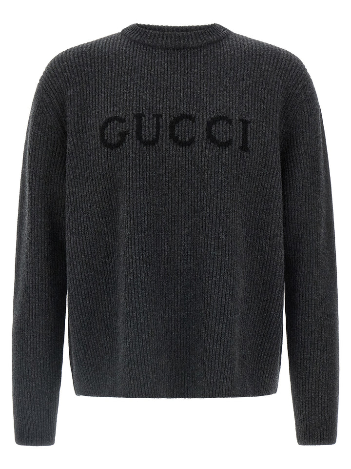 Gucci Gucci Intarsia Sweater Maglioni - Grigio | 92593ae7be43cb72ce59b7d4412a9af6861e1ff4