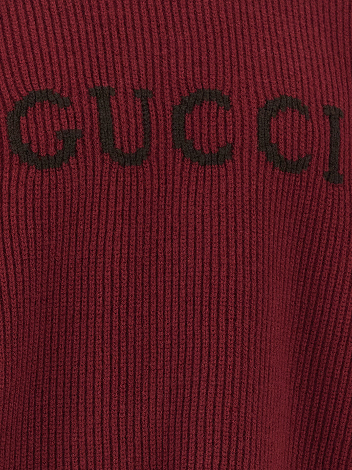 Gucci Gucci Intarsia Sweater Maglioni - Bordeaux | 91a50d223144ae160adbffa8af4fc7156440eca0