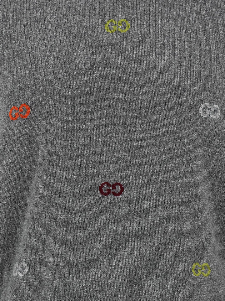 Gucci Gg Intarsia Sweater Maglioni - Grigio | de6034ee5d98a7c1516d87cff2546fc603897594