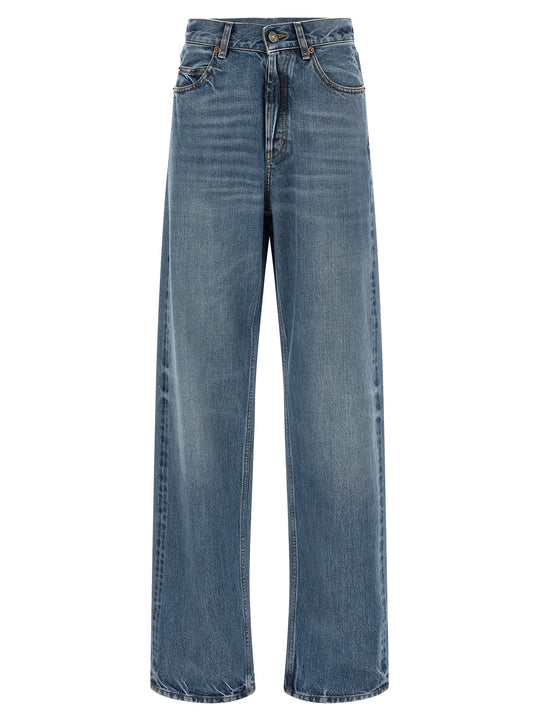 V-Shaped Waist Jeans Celeste