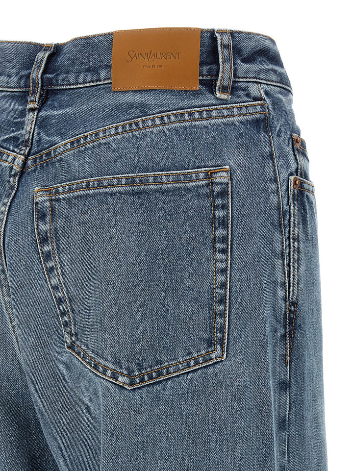 Saint Laurent V-Shaped Waist Jeans - Celeste | 19f02c2bd0b4bb224bcfb9613b8b6d412fc340e0