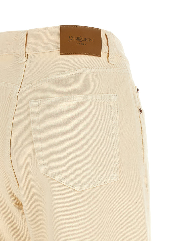 Saint Laurent V-Shaped Waist Jeans - Beige | ac1945a5180f6b9e8eab718a993cf17ea04a9341