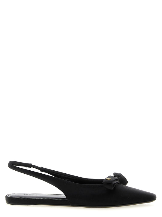 Nano Bow Sling Flat Shoes Nero