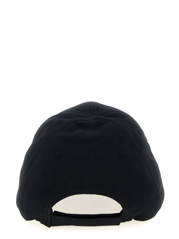Balenciaga Logo Embroidery Cap Cappelli - Nero | aa875aa8ff4e6f49cba162362e24dfc96696cead