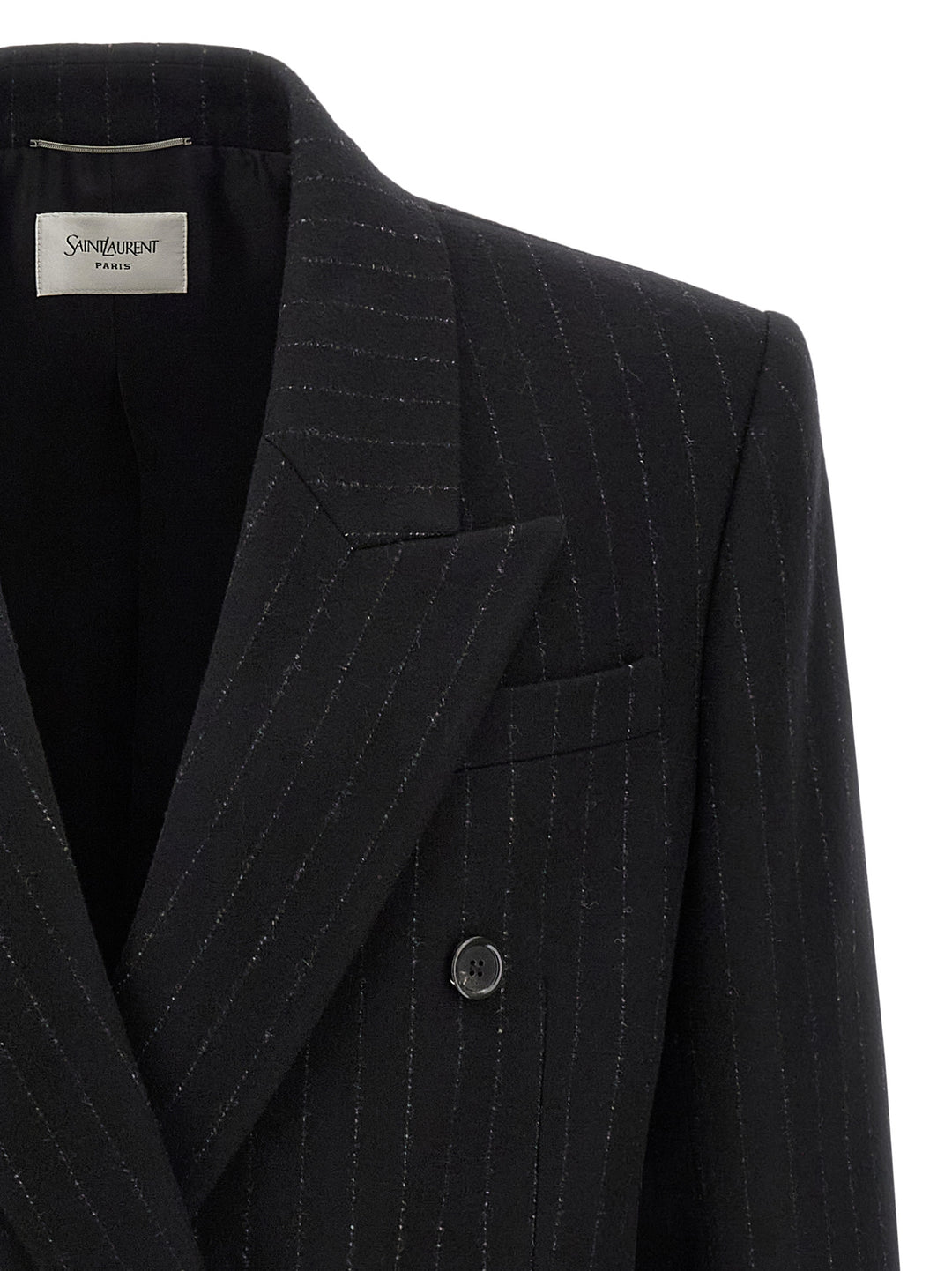 Saint Laurent Pinstripe Blazer - Nero | 174da1d72bdb799d010702c110831d3c7018e7f0