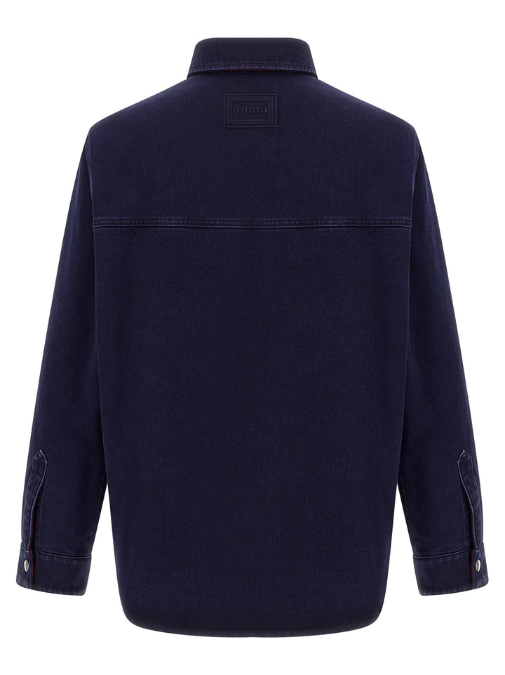 Gucci Reversible Shirt Camicie - Blu | cd0712dead324b7f6bd72cfe3da9fee1355d08c8