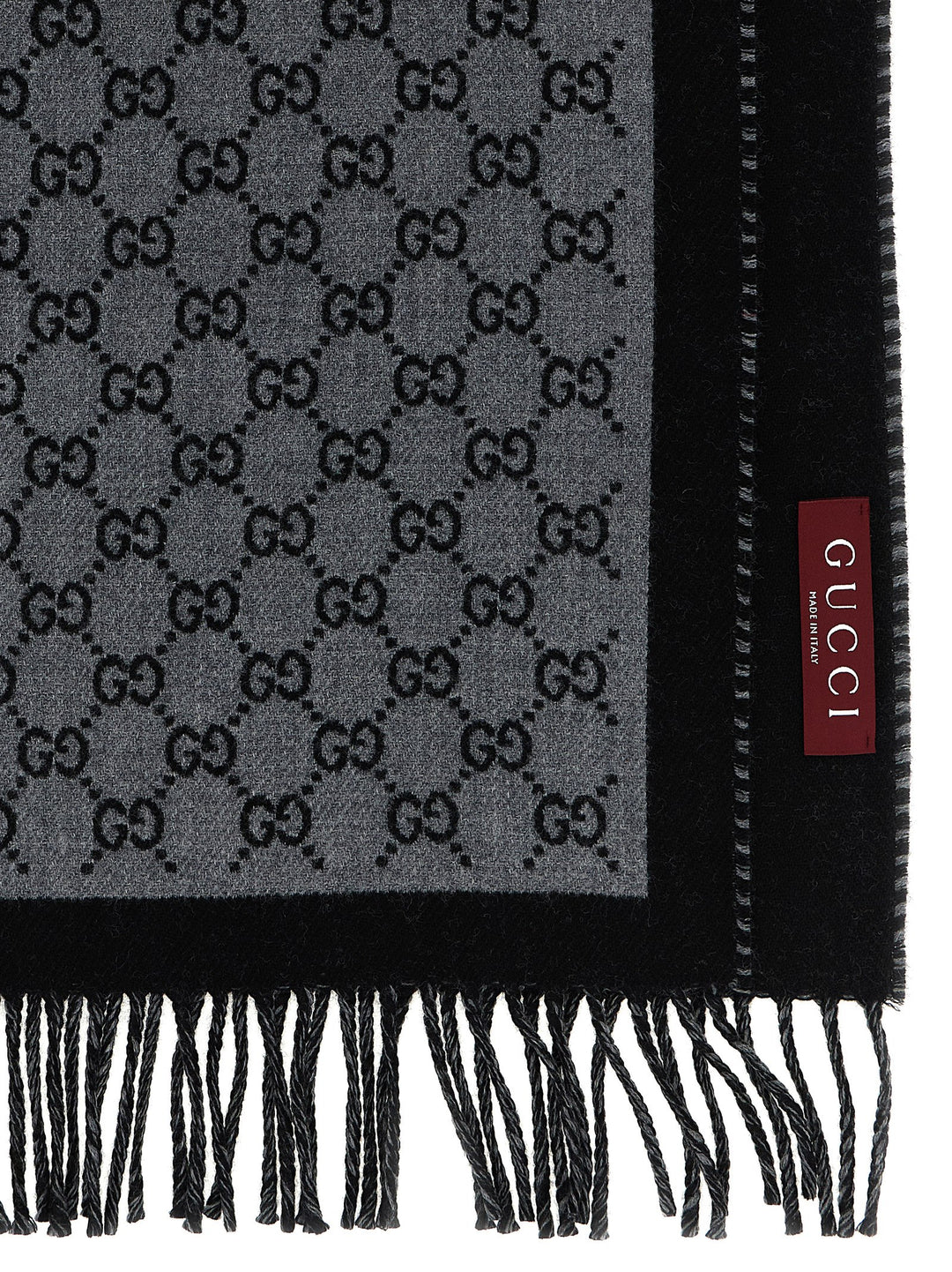 Gucci Gg Jacquard Scarf Sciarpe - Grigio | 95a6b0fb676a56f418bdad838def33e8004cca7a