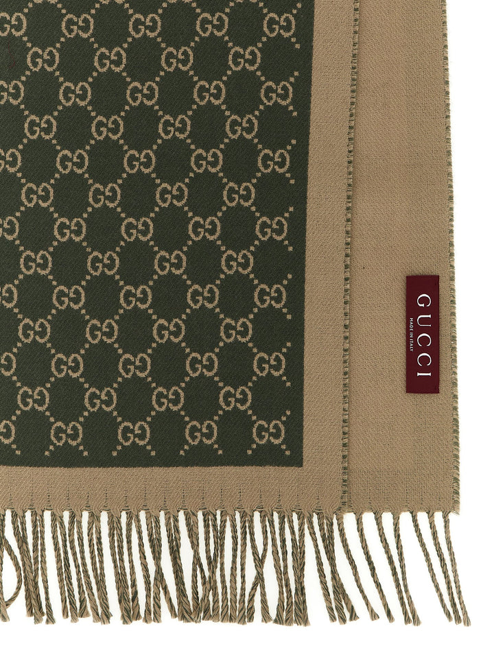 Gucci Gg Jacquard Scarf Sciarpe - Verde | 99e352886048cc9e58c293b78aad863d403409db