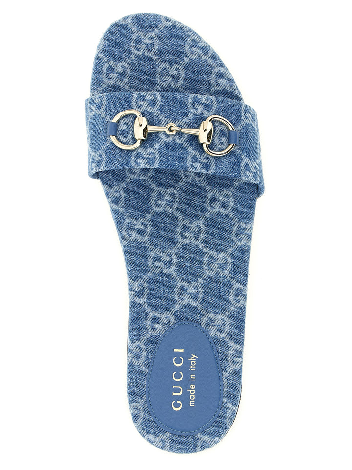 Gucci Morsetto Sandali - Celeste | 4b2bc6325e475cb69fcf2beeaf20cbf8751a8d66