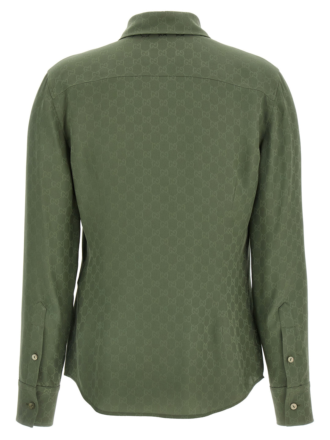 Gucci Gg Silk Shirt Camicie - Verde | 764bbaaaaa844599ee4bbe967eb804934c090252