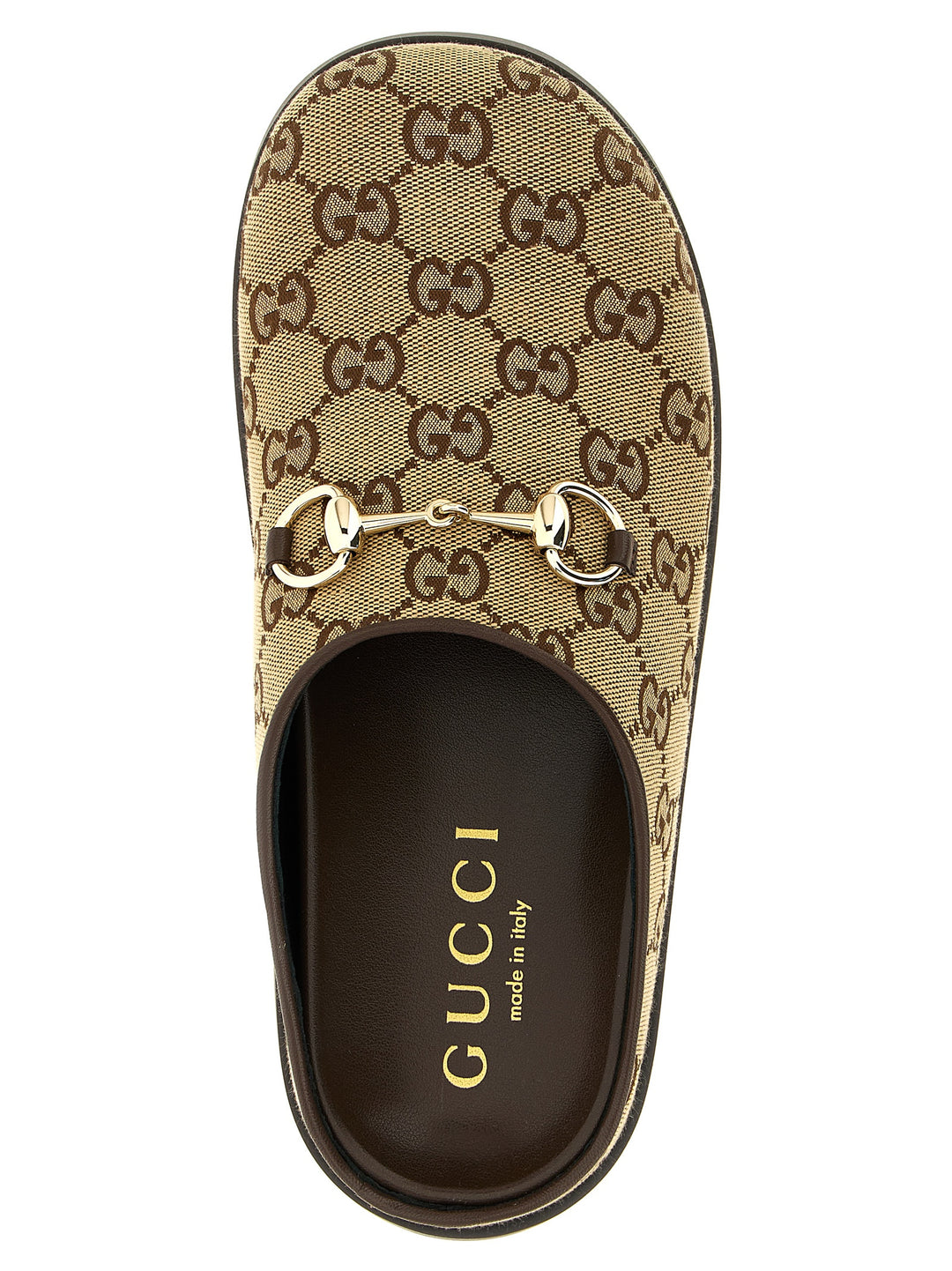 Gucci Horsebit Sabot Flat shoes - Beige | 26bdce757a5ab0a636a97fa271d750aac23f6265