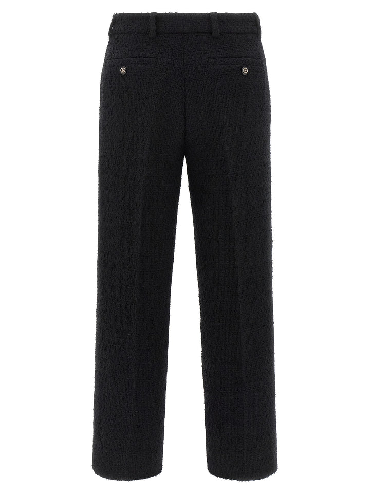 Gucci Bouclé Wool Pantaloni - Nero | 43c899f9030fa7268ca1506e7fd35a07cf80d514