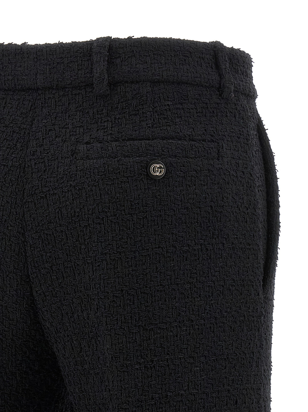 Gucci Bouclé Wool Pantaloni - Nero | b9d8d24eaab6d1f9a15389bae801dc886e2bf221