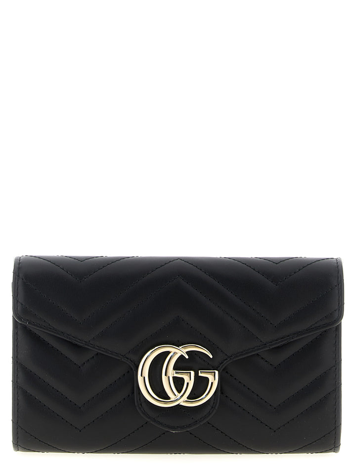 Gucci Gg Marmont Portafogli - Nero | fcf5bef81d82f28589d2f3c17db8cd2dd49c02b4