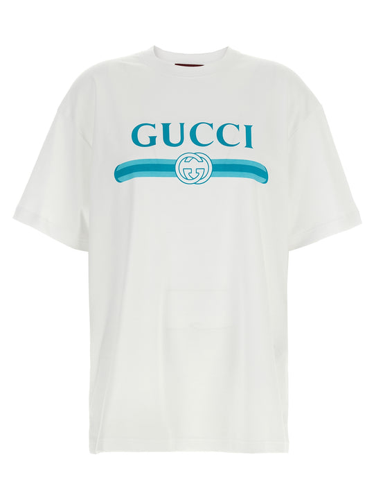 Gucci Incrocio Gg E Web T Shirt Bianco