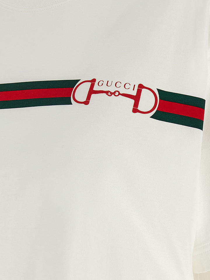 Gucci Nastro Web T shirt - Bianco | 6e8c377ed8a6afeb16cf14395116323df5e50e1d