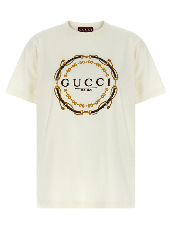 Briglie Gucci Est 1921 T Shirt Bianco