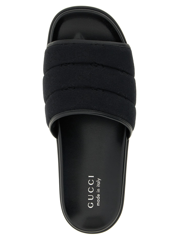 Gucci Gg Slides Sandali - Nero | d7139184a7deb459baa9bdc92ab7ed2c9d5579db