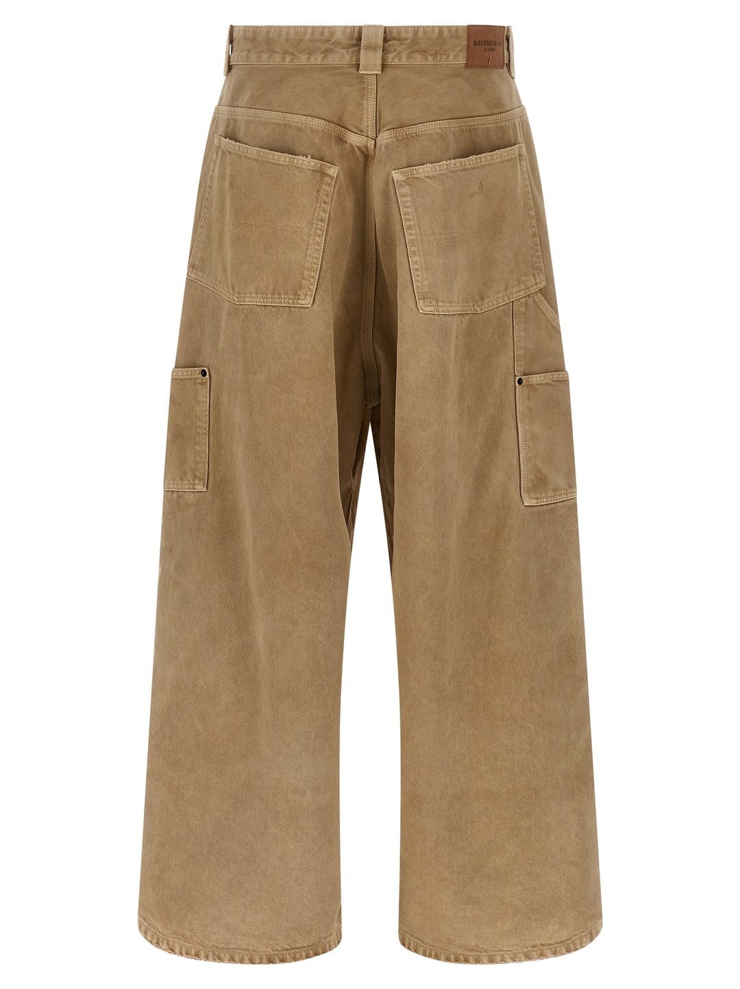 Balenciaga Baggy Ripped Off Jeans - Beige | 9fbf66f295f728bcc0b74aa2b03e9fbaf5d3a9e5