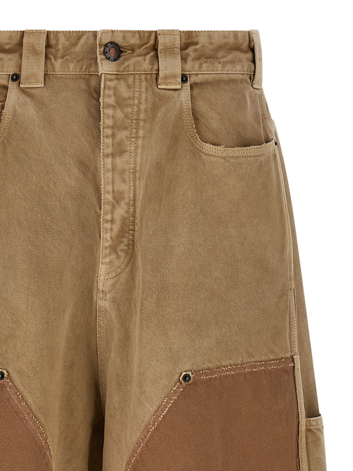 Balenciaga Baggy Ripped Off Jeans - Beige | ec0620f3782b26238e120c342a16cd44ced0d109